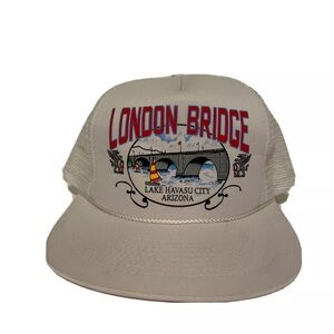Vintage 80’s LONDON BRIDGE Lake Java’s I City Arizona Snapback Trucker Hat